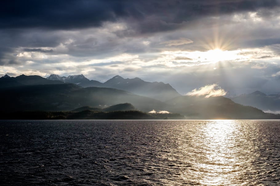 Nelson Bay on the ferry to Cordova, Alaska.